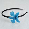 Light Blue Dendrobium Orchid Head Band