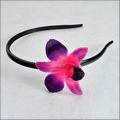 Purple/Pink Dendrobium Orchid Head Band