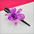 Hot Lavender Dendrobium Orchid Hair Clip