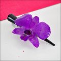 Purple Dendrobium Orchid Hair Clip