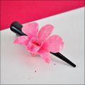 Pink Dendrobium Orchid Hair Clip