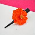 Cosmos Hair Clip in Orange