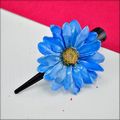 Blue Daisy Hair Clip