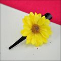 Yellow Daisy Hair Clip