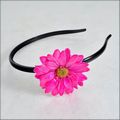 Hot Pink Daisy Headband