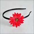 Red Daisy Headband