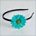 Teal Green Daisy Headband