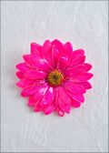 Hot Pink Daisy Bar Pin