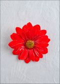 Red Daisy Bar Pin