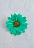 Teal Green Daisy Bar Pin