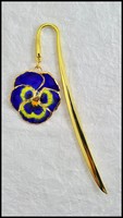 Pansy Bookmark - Blue
