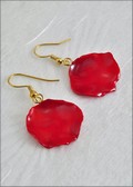 Rose Petal Earring - Red