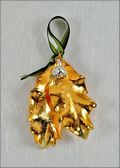 Gold Double Holly with Silver Berries Ornament