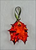 Iridescent Double Holly with Iridescent Berries Ornament