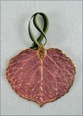Aspen Leaf Ornament - Gold Trimmed in Copper