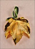 Grape Leaf Ornament - Gold*