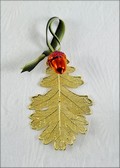 Gold Oak w/Iridescent Acorn Double Ornament
