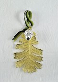 Gold Oak Leaf w/Silver Acorn Double Ornament