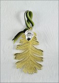 Gold Oak Leaf w/Silver Acorn Double Ornament