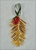 Gold Redwood Needles w/Iridescent Redwood Cone Double Orn.
