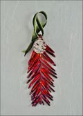 Iridescent Redwood Needles with Silver Redwood Cone Ornament