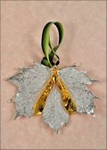 Silver Sugar Maple w/Gold Maple Seed Double Ornament