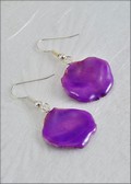 Rose Petal Earring - Lilac w/Silver Findings
