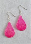 Natural Orchid Earring in Pink with Silver Plated Findings