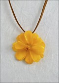 Cosmos Pendant in Yellow w/Leather Cord