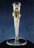 Pewter Rose Bud Vase