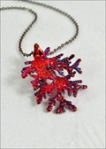 Iridescent Cypress Pendant w/18" Copper Chain