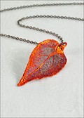 Iridescent Evergreen Pendant w/18" Copper Chain