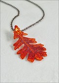 Iridescent Oak Pendant w/18" Copper Chain