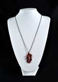 Iridescent Redwood Needle Pendant w/30" Copper Chain