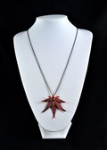 Iridescent Japanese Maple Pendant w/30" Copper Chain