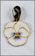 Pansy Ornament- White