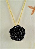 Rose Blossom Pendant in Black