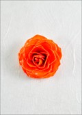 Medium Open Rose Blossom Pin in Orange