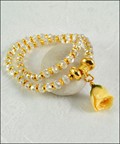 Double Wrap Crystal Bracelet with White Rose