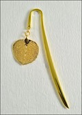 Polished Gold Bookmark w/Gold Eucalyptus Leaf