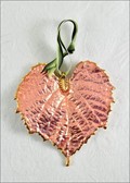 Grape Leaf Ornament-Gold Trimmed in coppe