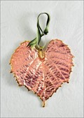 Grape Leaf Ornament-Gold Trimmed in coppe