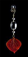 Real Aspen Leaf Suncatcher in Iridescent Copper