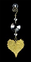 Real Cottonwood Leaf Suncatcher in Gold