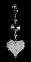 Real Cottonwood Leaf Suncatcher in Silver