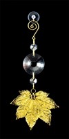 Real Full Moon Maple Suncatcher in Gold