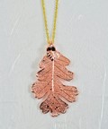 Oak Leaf Necklace - Rose Gold