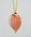 Rose Leaf Necklace - Rose Gold