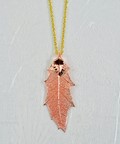 Pointed Oak Necklace - Rose Gold