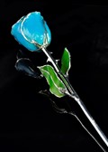 Silver Trimmed Rose in Turquoise Green Southwest Style